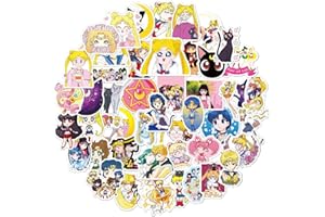HCNOCNB Sailor Moon Stickers for Water Bottles,Classic Japanese Cartoon Anime Waterproof Stickers for Laptop,Phone,Hydro Flask Travel Vinyl Kids Stickers