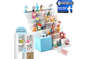 TRAUMBAUM® Tonie Regal als IKEA KALLAX Einsatz | vollständig magnetisches Toniebox Regal für mehr als 50 Figuren + Box | Tonieregal für Mädchen und Jungen in weiß | Tonie Box Aussparung [Links]