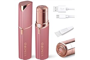 Rimozione dei Peli del Viso per Donne | Dispositivo Rimuovi Baffetti Labbro Superiore Rasoio Viso Donna Mento Peluria Trimmer Elettrico Dermaplane Femminile Pinzette Epilatore Ragazze VISOFO (Pink)