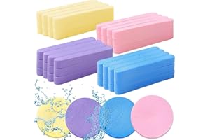 FANXIYA 48 Eponge Visage Compressée, Éponge Soin Démaquillante, Eponge Nettoyante Visage Reutilisable Lavable, Mini Naturelle Éponge Maquillage Jetable