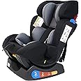 The Moon Brand Sumo Car Seat – Birth to 6yrs Baby Travel Gear – Convertible Rear & ForwardFacing Booster Seat – Reclining Car Seat for Group 012 – Child Comfort Car Accessories-Black