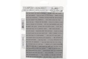 Stampers Anonymous_AGW Cling RBBR Stamp Set Tiny Text, Rubber, One Size