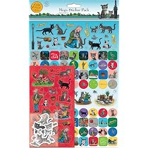 Tabby McTat Mega-Aufkleber-Set – 130 Stück, Wiederverwendbar, Glänzend & Glitzernd, Für Kinder & Bastelprojekte