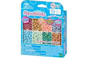 Aquabeads - La Recharge Perles aquarelles - Kit de Loisirs créatifs - Activité Manuelle Enfants en Toute autonomie - Recharge de Perles Qui collent avec de l'eau - Jouet Enfant 4 Ans et + - 35089