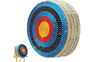 Fiita Archery Cible Ronde en Paille Cible 50 cm Delux Target de Mousse de tir à l'arc Target Cible de tir pour la flèche Arc extérieur