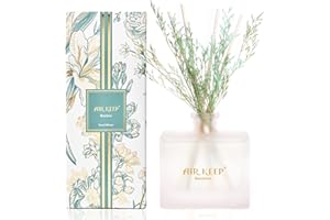 Airkeep Difusor de Aromas Bambú 170ml, Ambientador Hogar Presentado en una Botella Mate, es el Regalo Ideal Difusor de Fragancia para Baño, Apartamento, decoración del Hogar