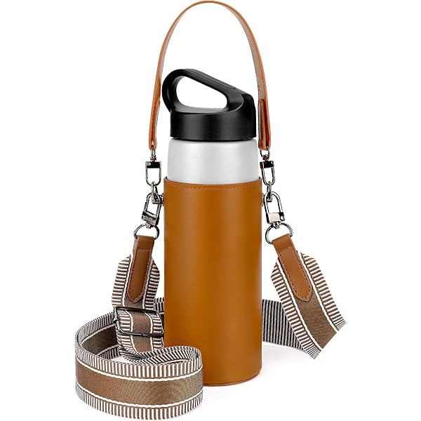 Trinkflaschen-Tragetasche Aus Veganem Leder – Für Iron Flask, Simple Modern & Mehr