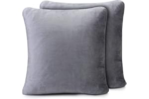 Amago - Kissenbezug 2er Set, Cashmere-Feeling, 50 x 50 cm - Anthrazit