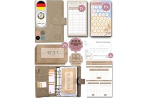 ‎BEGINNER-BUDGET Beginner-Budget® - German language Budget Planner German | Budget Planner German Starter Set with Savings Challenge | Budget Planner | Save with Envelope Method, Budget Binder A6 Suede (Grey) +