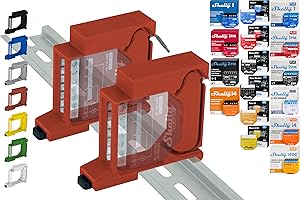 SHELLY HUTSCHIENENHALTER PW3D Support de rail DIN simple pour 18 shellys : 1 Gen3, 1PM Gen3, 2PM Gen3, i4 Gen3, Plus 1, Plus 1PM, Plus 2PM, Plus i4, Plus 0-10 V, Wave 1PM, Wave 2PM, Wave Shutter, Wave i4 (2 x rouge)