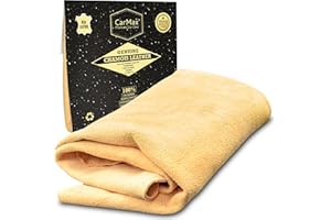 CARMAX PREMIUM CAR CARE CarMax® Premium - Pelle di Daino per Auto Professionale - Panno Asciugatura Auto Professionale, pulizia vetri, scamosciata naturale - Large