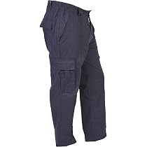 Mens Lightweight Elasticated Work Trousers Cargo Combat Multi Pocket