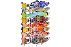 CHSEEO 1PC Señuelos de Pesca Multi-articulado Cebo Duro Swimbait Cebo de Pesca Crankbait Gancho Agudos Cebos Artificial 7 Segmento 10 cm/ 15.5g (Colores aleatorios)#1
