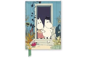 Moomins on the Riviera (Foiled Journal): Unser hochwertiges, liniertes Blankbook mit festem, künstlerisch geprägtem Einband u
