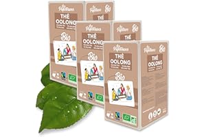 Les Papoteuses | Tè Oolong biologico dalla Cina | 72 Borse | Certificato biologico e del commercio equo e solidale | Set di 3 scatole da 24 bustine di foglie di tè Oolong
