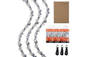 QIAOMIAO 3 x Catene per motosega 35 cm 3/8"LP 1,3 mm 52 maglie di trasmissione, Basso Rimbalzo, compatibile con Husqvarna, Bosch, Oregon, Einhell, Makita, Ryobi ed altre marche