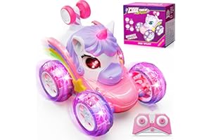 Jofuni Girl Remote Control Cars, Unicorn Gifts for Girls, RC Stunt Car with 360° Rotating Wheels, Unicorns Kids Toys, Toys for 3 4 5 6 Year Old Girls, 3-6 Year Old Girl Gifts