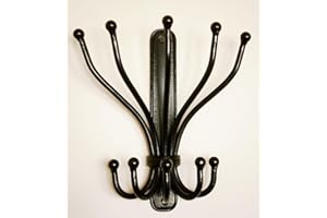 DanDiBo Wieszak na płaszcze STEVE szafa wieszak na ubrania czarny 5 haczyków