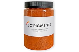 SERRA CIMENTS SC Pigments® Pigmentos colorantes para teñir cemento, mortero, hormigón, yeso, cal. (Naranja) 500g