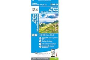 IGN 2531ET Chaine des Puys PNR Volcans d'Auvergne Resistante