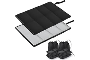 WUFANC 2er Pack Sitzkissen Outdoor, Thermo Sitzkissen Faltbar, wasserdichte, Maschinenwaschbar, Sitzunterlage Outdoor mit 2 Aufbewahrungstasche, für Camping, Picknicks, Angeln