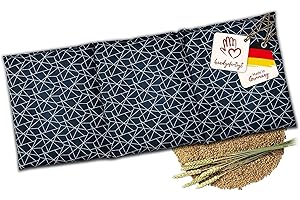 Navango® Cuscino Riscaldabile in Microonde o Forno | Scaldacollo Cervicale | Cuscino Cervicale | Riempimento Semi di Grano, Fatto a Mano | ca.50x20cm, Cotone OEKO-Tex, Blu | Cuscino per Schiena