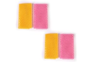 LIANCHEN 4 pièces Filet de Maille Nettoyage des Chiffon Filet Anti adhésifs innovant Vaisselle Maille Net Filet Anti adhésifs séchage Rapide réutilisable Chiffons de Nettoyage pour La Cuisine Maison