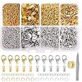 Jewellery Clasps Set, Lobster Clasps with Jump Rings (Gold and Silver)
