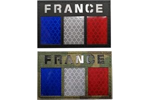 France réfléchissant IR drapeau Patch militaire tactique moral Patch Europe Badges emblème Applique patchs fer sur coudre sur vêtements sac à dos accessoires
