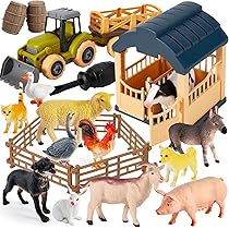 PLAY Fattoria Plastilina Per Bambini 3+ Anni - Set 28 Pezzi Con Stampi Animali, Mappa E Auto