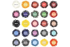 JOELELI DIY Candle Dye Wax Dyes - 25 Colours Soy Wax Dye Flakes, 5g per Packet for Soap & Candles Making