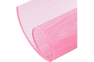 AggAuto 100x33cm Rose grille de course, Taille du trou de Nid d'abeille 6×1mm, grille en aluminium, universels grille de radiateur de voiture