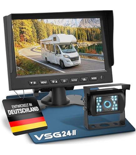 Telecamera Retromarcia Cablata 120° Visione Notturna per Camper e Truck