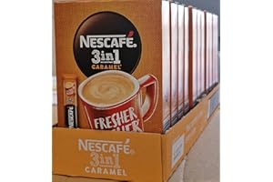 NESCAFÉ Nescafe 3 in 1 11 boxes Caramel (each box = 6x17g) sold by Krishna Stores Ltd 66 sachets (Caramel)