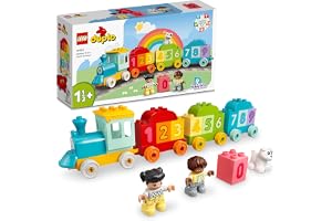 LEGO DUPLO Number Train - Learn To Count 10954 | Colourful Number Bricks & 2 Figures, Educational Learning Toy for Toddlers, Educational Gift for Toddlers, 23 Pieces