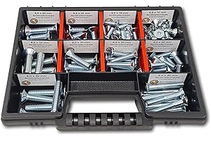 BDLLMDES Senkkopfschrauben Sortiment M6-M8 // 10mm-40mm 105 tlg. Schraubenbox DIN 7991 ISO 10642