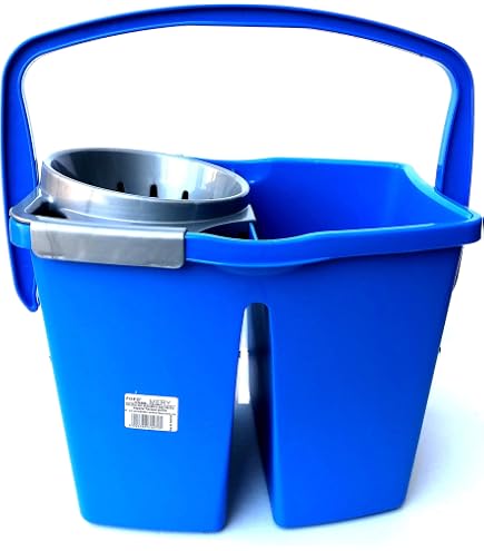 Secchio Con Strizzatore 26L HOMCOM Su Ruote - Corpo Plastica Manico Metallo Giallo