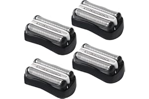 WANIYU 4 Pack 32B Series 3 Replacement Head, Electric Foil Shaver Heads Compatible with Braun Series 3, Foil Cutter Razor Replacement Heads Accessories for S3 3000s 3010s 3040s 3050cc 3070cc 3080s 3090cc etc