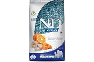 FARMINA N&D OCEAN DOG CODFISH, PUMPKIN AND ORANGE ADULT MEDIUM & MAXI 2.5KG