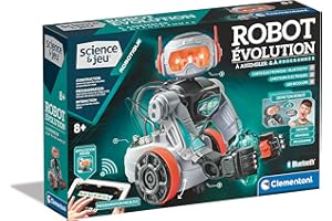 Clementoni |Robot Évolution à Assembler pour Enfants 8+ | Science & Jeu – Robotique | Jouet Éducatif Programmable | Application Bluetooth | 3 Modes de Jeu | Compétences STEM | Idée Cadeau