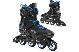 ATTABO Patins à roulettes en Ligne Cyclone Taille 42 EU Rollers en Ligne Homme Roller avec Roues PU 82A Couche Semi-Dure TPR Frein Patins à Roues en Ligne pour Intérieur Extérieur Sport