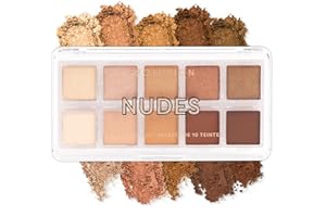 Profusion Cosmetics 10 Shade Eyeshadow Palette - High Pigmented Multi-Finish Colors, Vegan & Cruelty-Free, Create Stunning Looks On-the-Go - Travel-Friendly & Versatile Makeup, Nudes