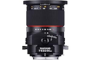 SAMYANG 885175 24/3,5 Objektiv DSLR T/S Canon EF manueller Fokus Tilt and Shift Fotoobjektiv Weitwinkelobjektiv schwarz