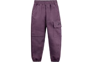 SEAUR Pantalon Velours Côtelé pour Fille 4-12 Ans Pantalon Thermique Enfant Pantalon de Jogging épais Chaud Fille Pantalon d'hiver