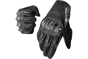 WTACTFUL Goatskin Leather Carbon Motorcycle Gloves for Ultimate Protection and Comfort
