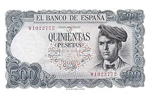 ZYZYZK ESPAÑA, Billete Original de 500 Pesetas de 1971 Jacinto Verdaguer