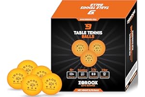 ZOROOX High-Performance 3-Star Table Tennis Balls - Pack of | 9, 18, 36 or 72 | Orange or White | 40+ ABS Competition Grade Ping Pong Balls