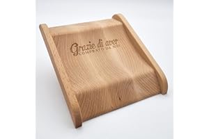 WIRKSAMWERBEN Vassoio per il pagamento contante in legno con incisione laser, Rendiresto, ecologico e sostenibile
