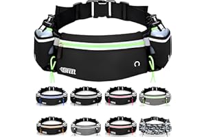 STEEL Ceinture Running Hydratation Course a Pied, Sac Banane Porte Gourde, Bouteille accessoires Etanche Réfléchissant pour Trail Jogging Footing Randonnée Vélo, Cadeau Homme Femme Smartphone iPhone Samsung