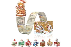 MIENOCOL Caja de Dinero Navideña para Regalo en Efectivo, Caja Sorpresa Navideña de Dinero para Niños/Regalos para Adultos, Divertido Cajón de Efectivo de Noveldad para Navidad con Tirador de Dinero